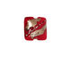 Grace Lampwork Regal Red Metallic Pillow 15mm