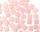 Czech Glass Light Milky Pink Square 6mm