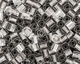 TOHO Crystal (with Silver Lining) Cube 4mm Seed Bead