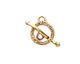 Saki Bronze Textured Toggle Clasp 17x14mm, 24mm bar
