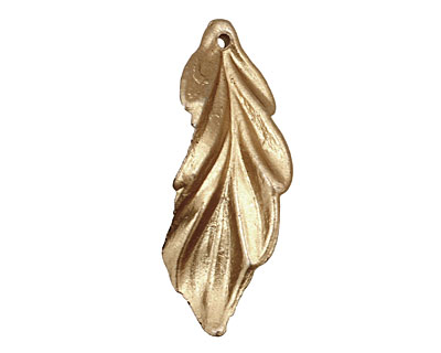 Lucite Gold Twisted Leaf 14x37mm