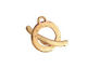 Saki Bronze Simple Toggle Clasp 19x16mm, 24mm bar