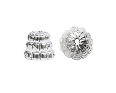 Nunn Design Sterling Silver (plated) Sea Hive Bead Cap 10x12mm
