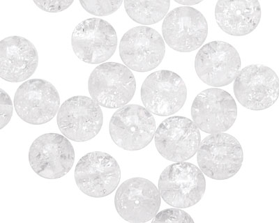 Czech Glass Crackle Crystal Round 8mm