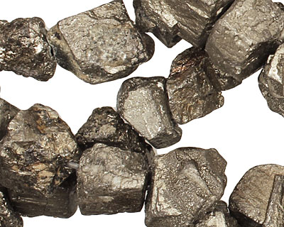 Golden Pyrite (silver tone) Rough Nugget 10-19x11-14mm