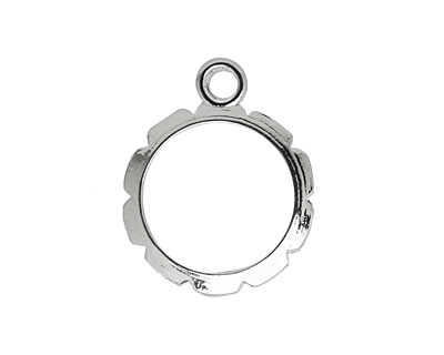 Artistic Wire Silver (plated) Round Wrapper 20x24mm