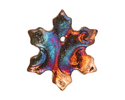 XAZ Raku Luster Snowflake Pendant 35-40mm