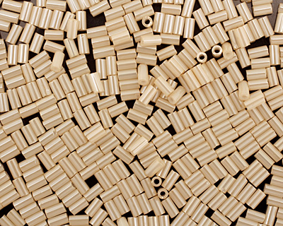TOHO Opaque Lustered Light Beige Bugle #1 Seed Bead