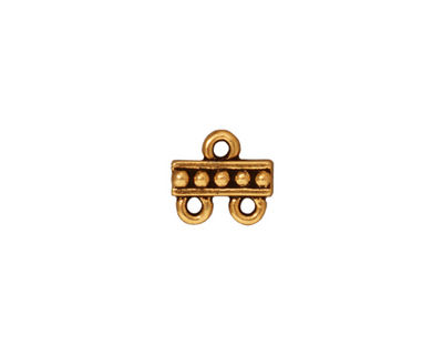 TierraCast Antique Gold (plated) Beaded 2-1 Link 10mm