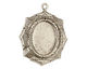 Stampt Antique Pewter (plated) Egyptian Mosaic Oval Setting 13x18mm