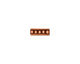 TierraCast Antique Copper (plated) Beaded 2-Hole Bar 11x4mm