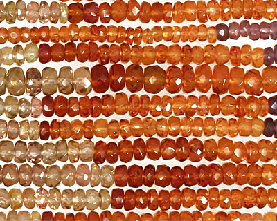 Sapphire (multi-color) Faceted Rondelle 2.5-3mm