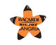 Trinket Foundry Orange & Black (Sangria) Large 5 Petal Bottle Cap Flower 34mm