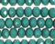 Czech Glass Turquoise Fire Polished Rondelle 6x9mm