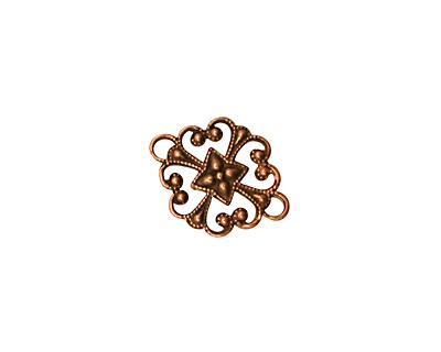 Stampt Antique Copper (plated) Clover Connector 16x12mm