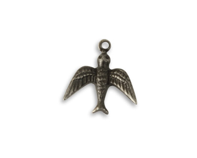 Vintaj Arte Metal Watchful Bird Charm 16x17mm