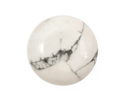White Howlite Round Cabochon 25mm