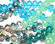 Sea Breeze Crystal Mix Faceted Rondelle 6mm