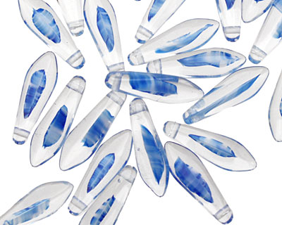 Czech Glass Crystal Ball Dagger 5x15mm