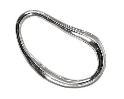 Silver (plated) Organic Ring 40x24mm