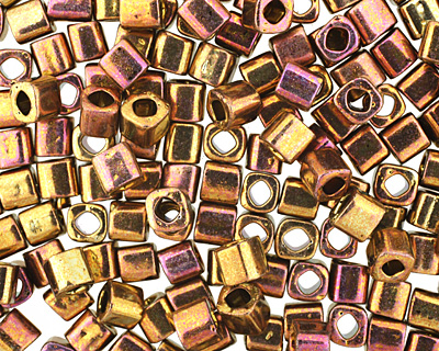 TOHO Galvanized Gypsy Gold Cube 4mm Seed Bead