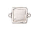 TierraCast Rhodium (plated) Simple Square Link Frame 26x19mm