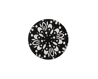 Lillypilly Black Kaleidoscope Anodized Aluminum Disc 19mm, 22 gauge