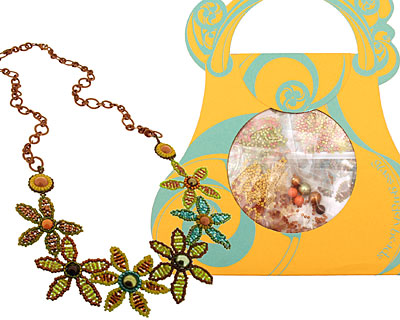 Glass Garden Zinnia Posey Necklace Kit