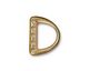 TierraCast Gold (plated) 5 Hole D Ring Link 15x20mm