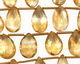 Citrine Faceted Flat Teardrop 8-9x11-13mm