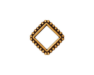 TierraCast Antique Gold (plated) 8mm Diamond Bead Frame 16mm
