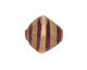 African Paper (beige, eggplant, beige) Bicone 20x21-22mm