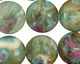 Fuchsite Ruby Puff Coin 18mm