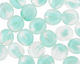 Czech Glass Crystal/Mint Julep Beveled Oval 10x9mm