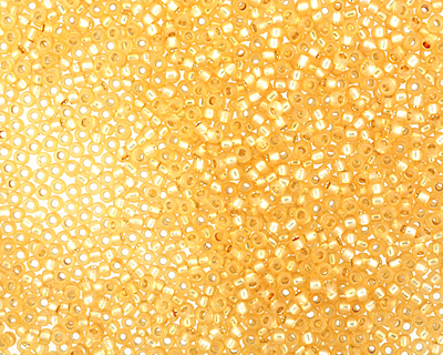 TOHO Milky Light Topaz (with Silver Lining) Round 15/0 Seed Bead