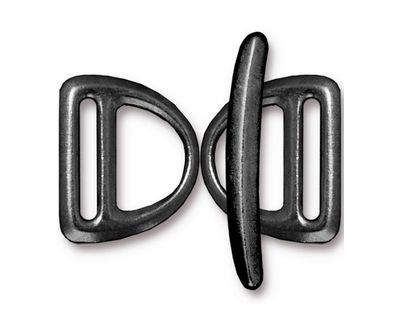 TierraCast Gunmetal Slotted D Ring Set 17x20mm, 30mm bar