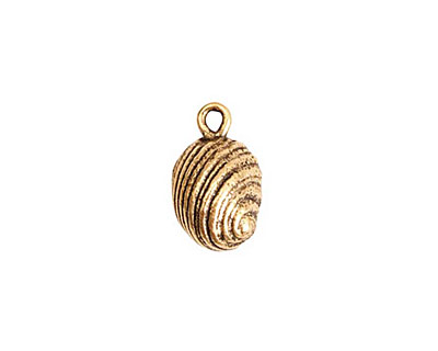 Nunn Design Antique Gold (plated) Snail Charm 10x16mm