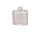 TierraCast Antique Silver (plated) Simple Square Frame Drop 18x21mm