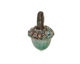 Grace Lampwork Eucalyptus Leaf Acorn 17x28mm
