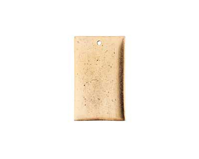Nunn Design Antique Gold (plated) Flat Large Rectangle Tag 18x30mm