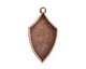 Nunn Design Antique Copper (plated) Crest Regiment Bezel Pendant 19x36mm