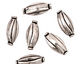 Antique Silver (plated) Ridged Rice 17x7mm