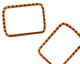Stampt Antique Copper (plated) Rectangular Textured Ring 18x24mm