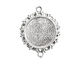 Nunn Design Sterling Silver (plated) Large Ornate Circle Bezel Link 37x30mm