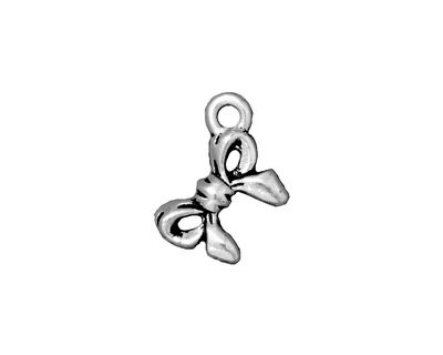 TierraCast Antique Silver (plated) Bow Charm 11x17mm