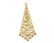 Brass Filigree Chandelier Drop 19x43mm