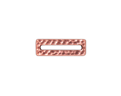 TierraCast Antique Copper (plated) Hammered Rectangle Link 18x6mm