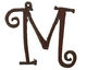 The Lipstick Ranch Rusted Iron Letter M Pendant 61x50mm