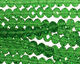 Kelly Green Crystal Faceted Rondelle 6mm
