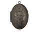 Gunmetal Oval Victorian Rose Heirloom Locket 27x41mm